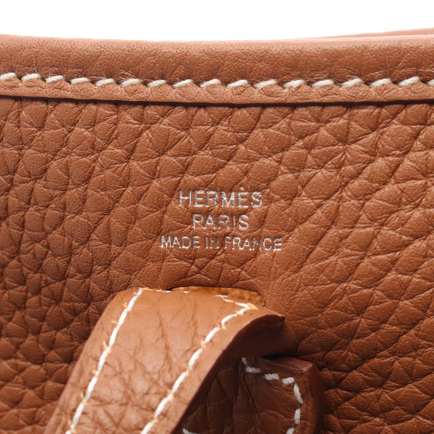 エヴリンTPM ゴールド ショルダーバッグ トリヨンクレマンス ブラウン シルバー金具 K刻印 エルメス バッグ HERMES