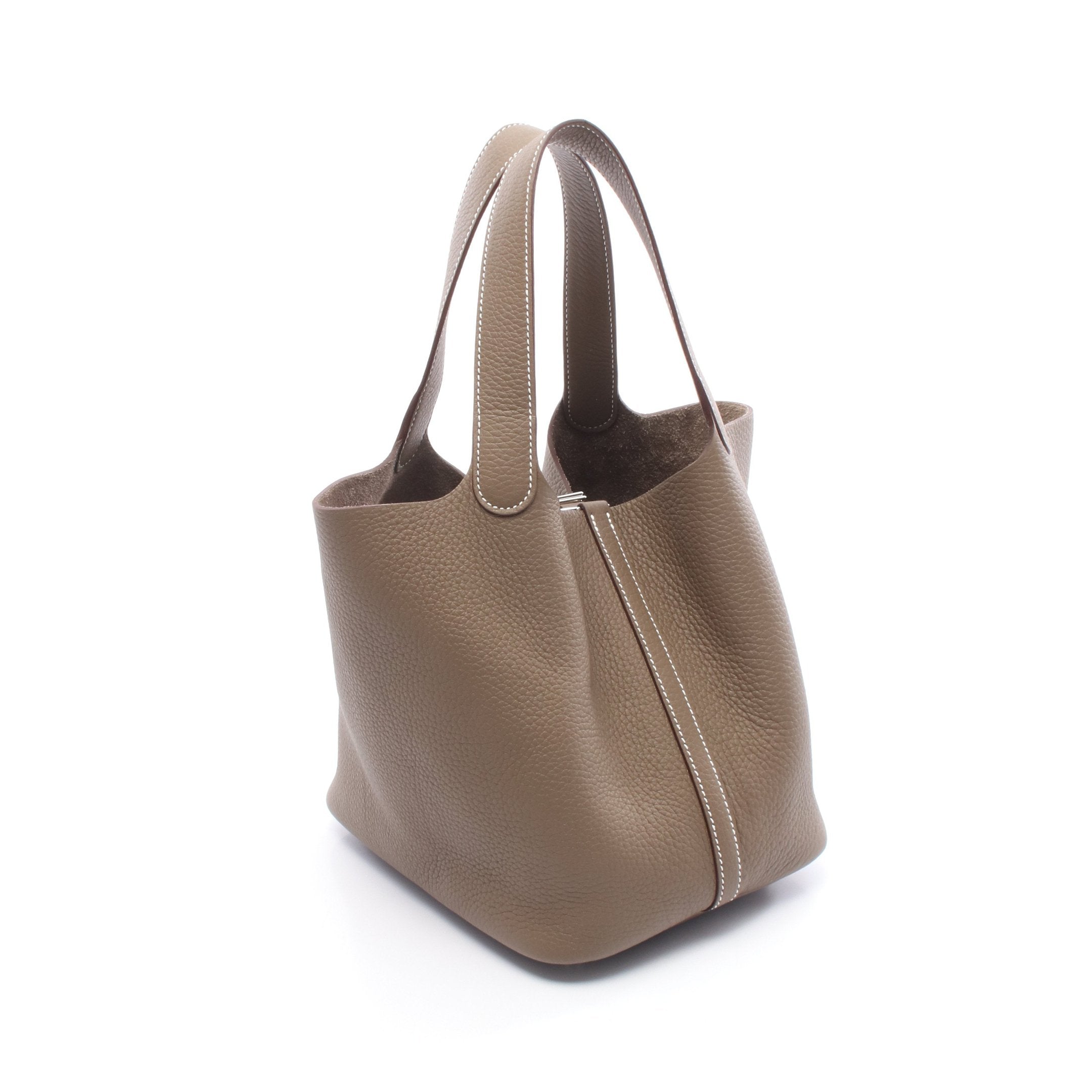 エルメス ハンドバッグ/ピコタンロックMM/T刻印/トリヨンクレマンス/トゥルティエールグレー/シルバー金具