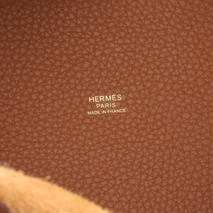 ピコタンロックPM ハンドバッグ トリヨンクレマンス ブラウン ゴールド金具 K刻印 エルメス バッグ HERMES