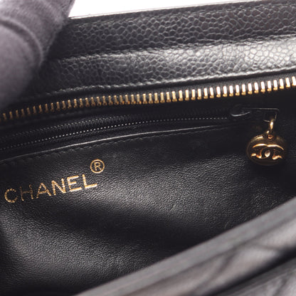 マトラッセ チェーンショルダーバッグ キャビアスキン ブラック ゴールド金具 シャネル バッグ CHANEL