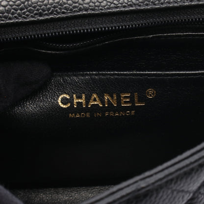 ミニマトラッセ チェーンショルダーバッグ キャビアスキン ブラック ゴールド金具 シャネル バッグ CHANEL