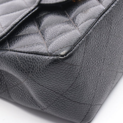 ミニマトラッセ チェーンショルダーバッグ キャビアスキン ブラック ゴールド金具 シャネル バッグ CHANEL