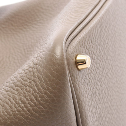 ピコタンロックPM エトゥープ ハンドバッグ トリヨンクレマンス ブラウン ゴールド金具 W刻印 エルメス バッグ HERMES