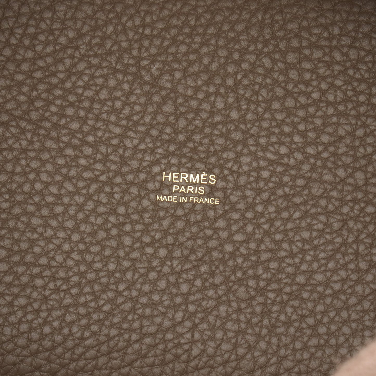 ピコタンロックPM エトゥープ ハンドバッグ トリヨンクレマンス ブラウン ゴールド金具 W刻印 エルメス バッグ HERMES
