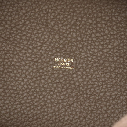 ピコタンロックPM エトゥープ ハンドバッグ トリヨンクレマンス ブラウン ゴールド金具 W刻印 エルメス バッグ HERMES