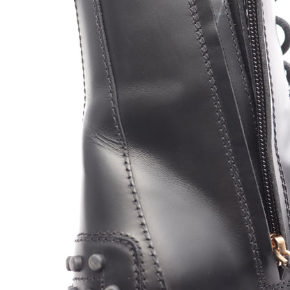 コンバット ブーツ レザー ブラック トッズ シューズ TOD'S