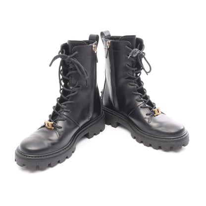 コンバット ブーツ レザー ブラック トッズ シューズ TOD'S