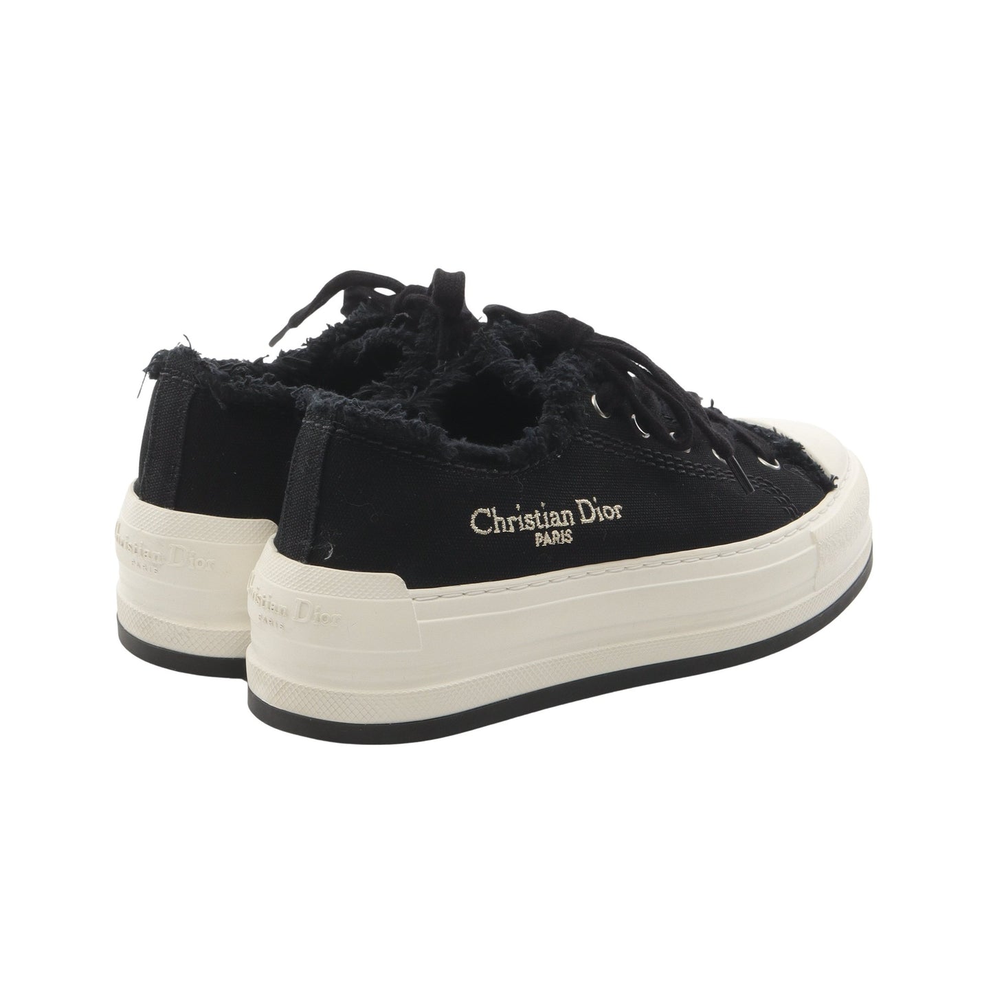 WALK'N'DIOR プラットフォーム スニーカー キャンバス ブラック クリスチャンディオール シューズ Christian Dior