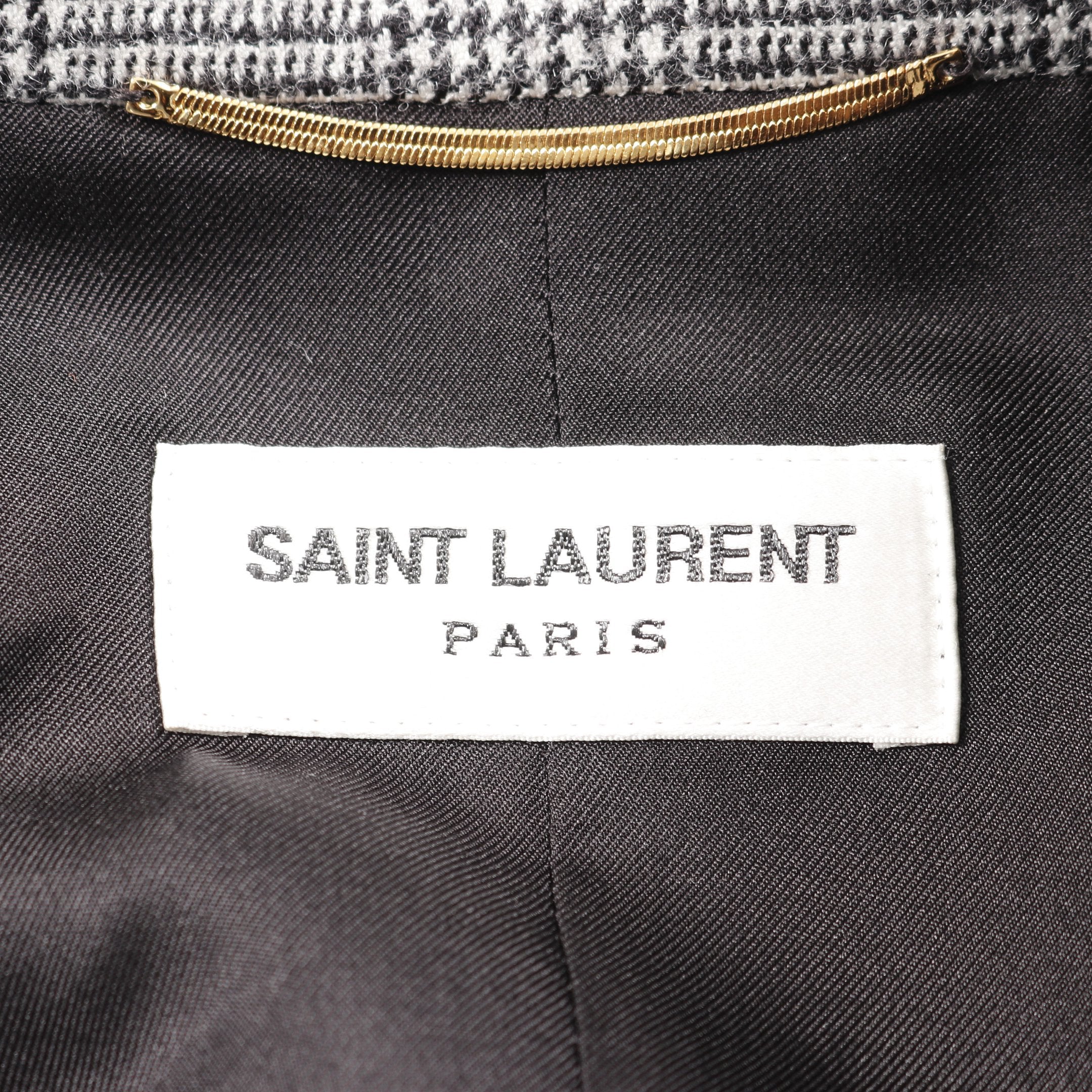 テーラードジャケット グレンチェック ウール グレー ブラック サン