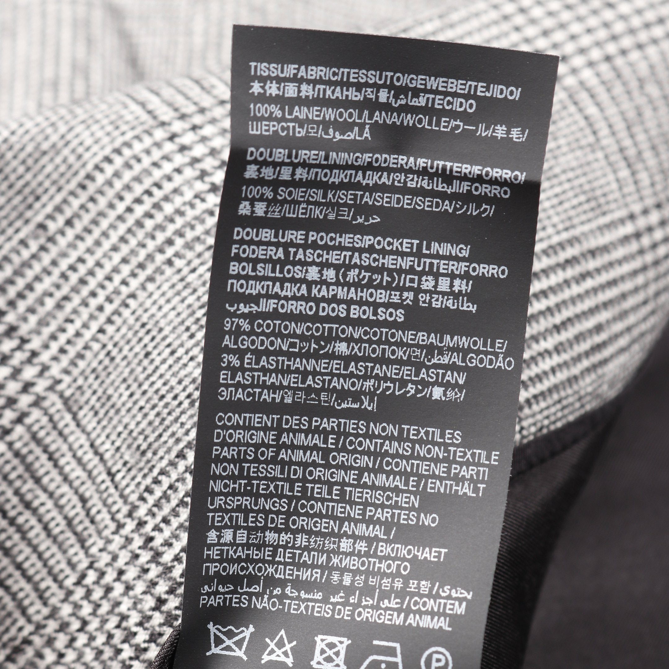 テーラードジャケット グレンチェック ウール グレー ブラック サン