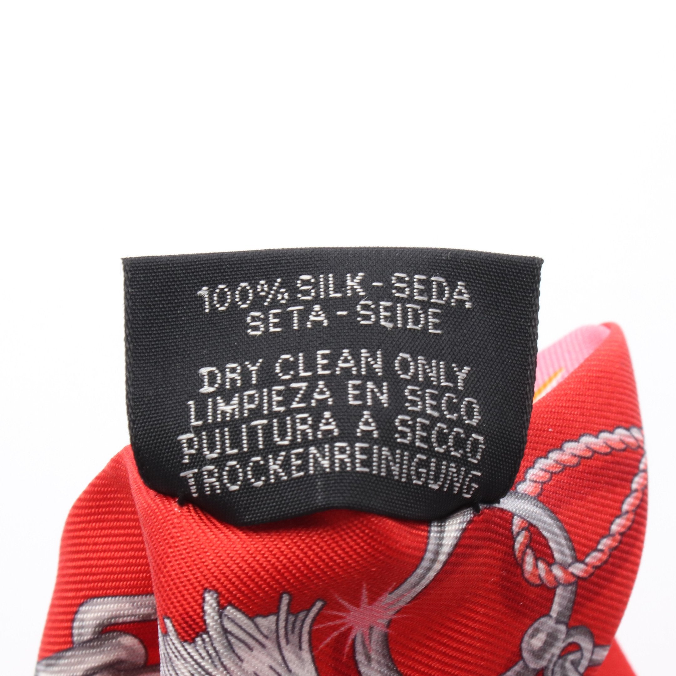 ツイリー C'EST LA FETE リボン スカーフ シルク ピンク レッド マルチ