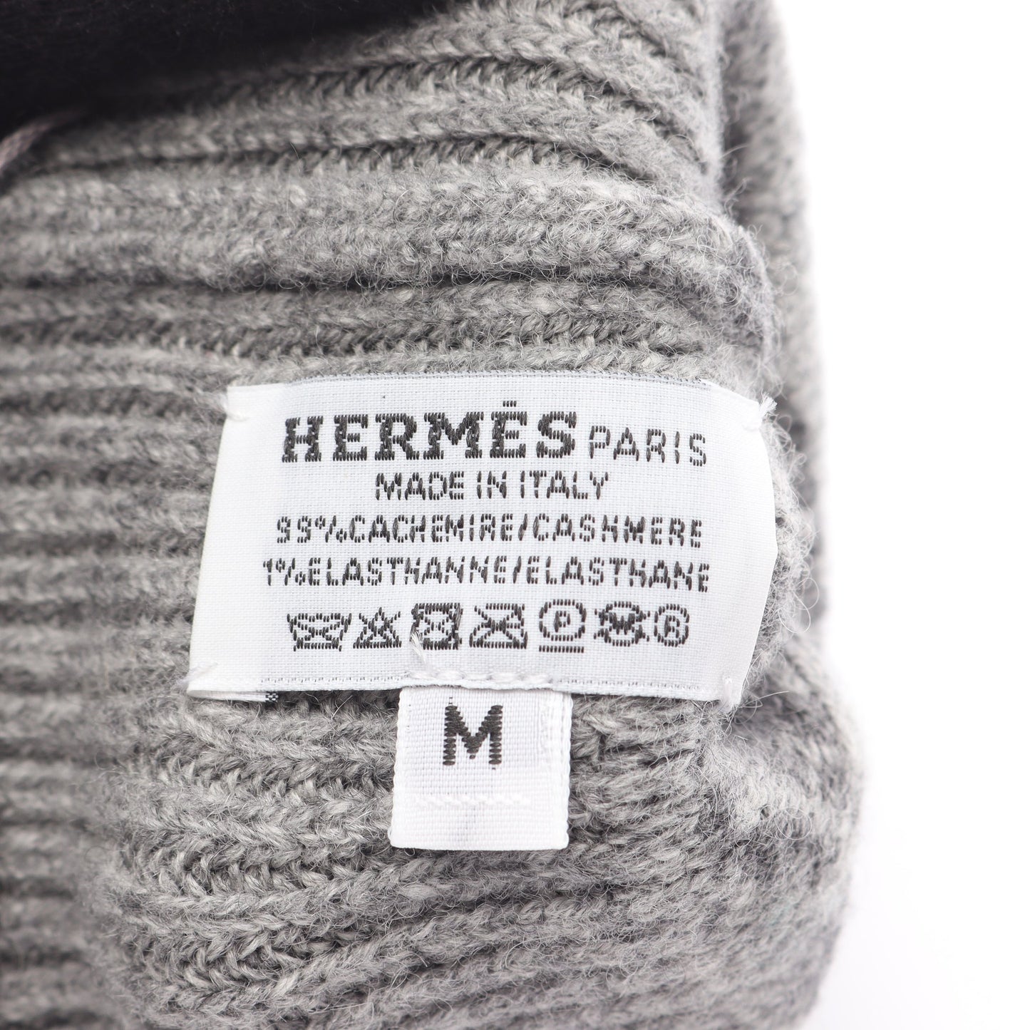 ヘヴン シェーヌダンクル シャルボン フランネル 手袋 グローブ カシミヤ グレー エルメス 財布・小物 HERMES