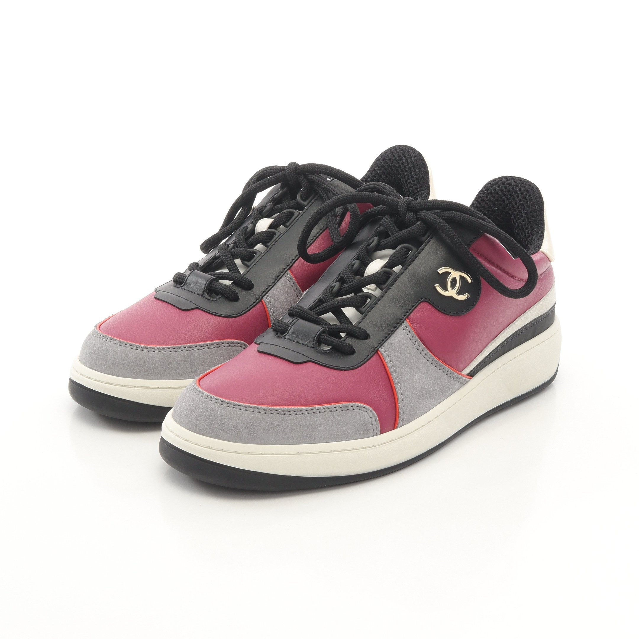 CHANEL シャネル ココマーク レザー スニーカー 6B CHANEL シャネル ココマーク レザー スニーカー 6B