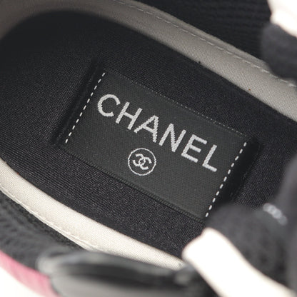 ココマーク スニーカー レザー ファブリック ブラック ピンクパープル マルチカラー シャネル シューズ CHANEL