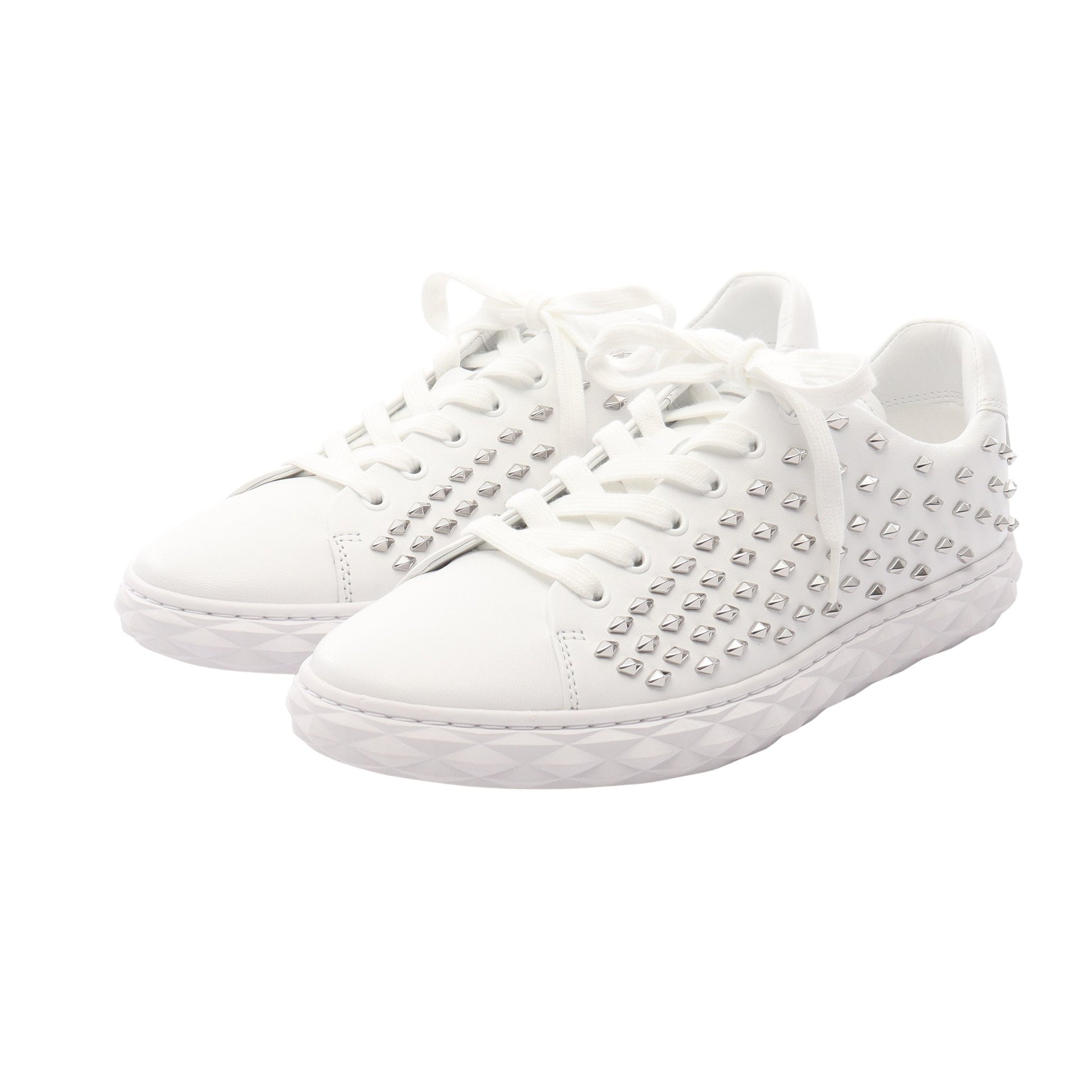 ダイヤモンド ライト スニーカー レザー ホワイト ジミーチュウ – RECLO 