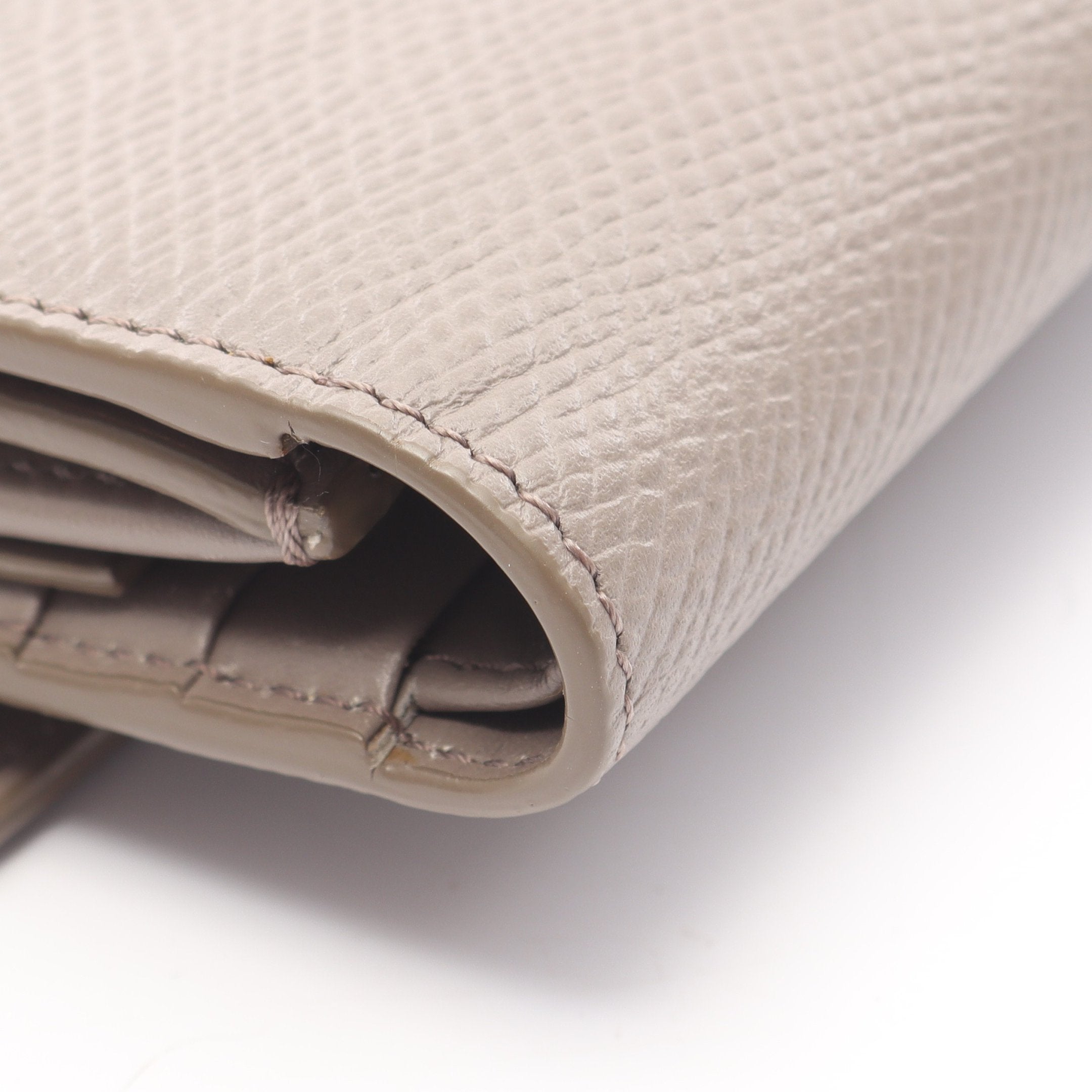 スモール トリフォールドウォレット 三つ折り財布 レザー グレー