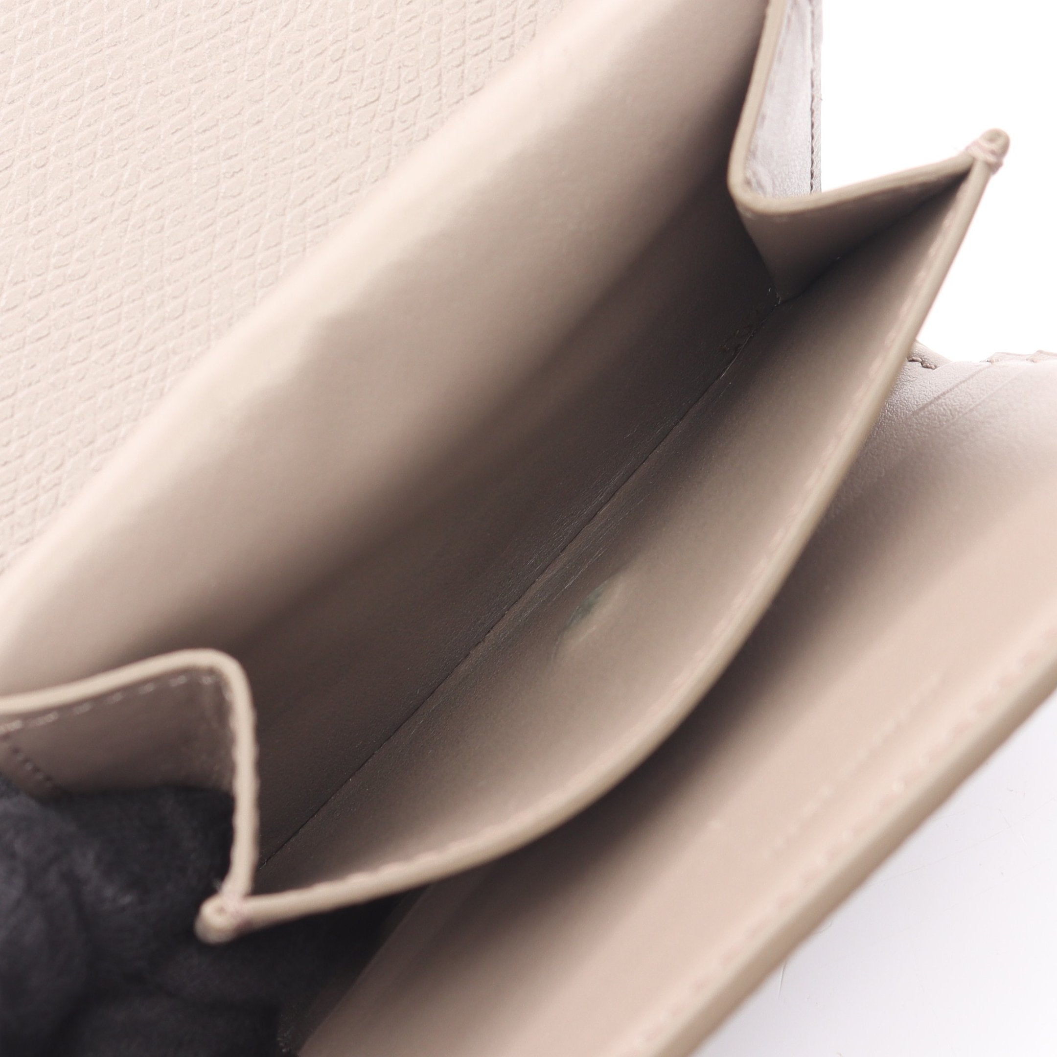 スモール トリフォールドウォレット 三つ折り財布 レザー グレー