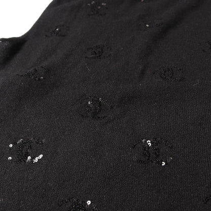 ココマーク タンクトップ ニット フラワー カシミヤ ブラック ピンク イエロー スパンコール シャネル トップス CHANEL