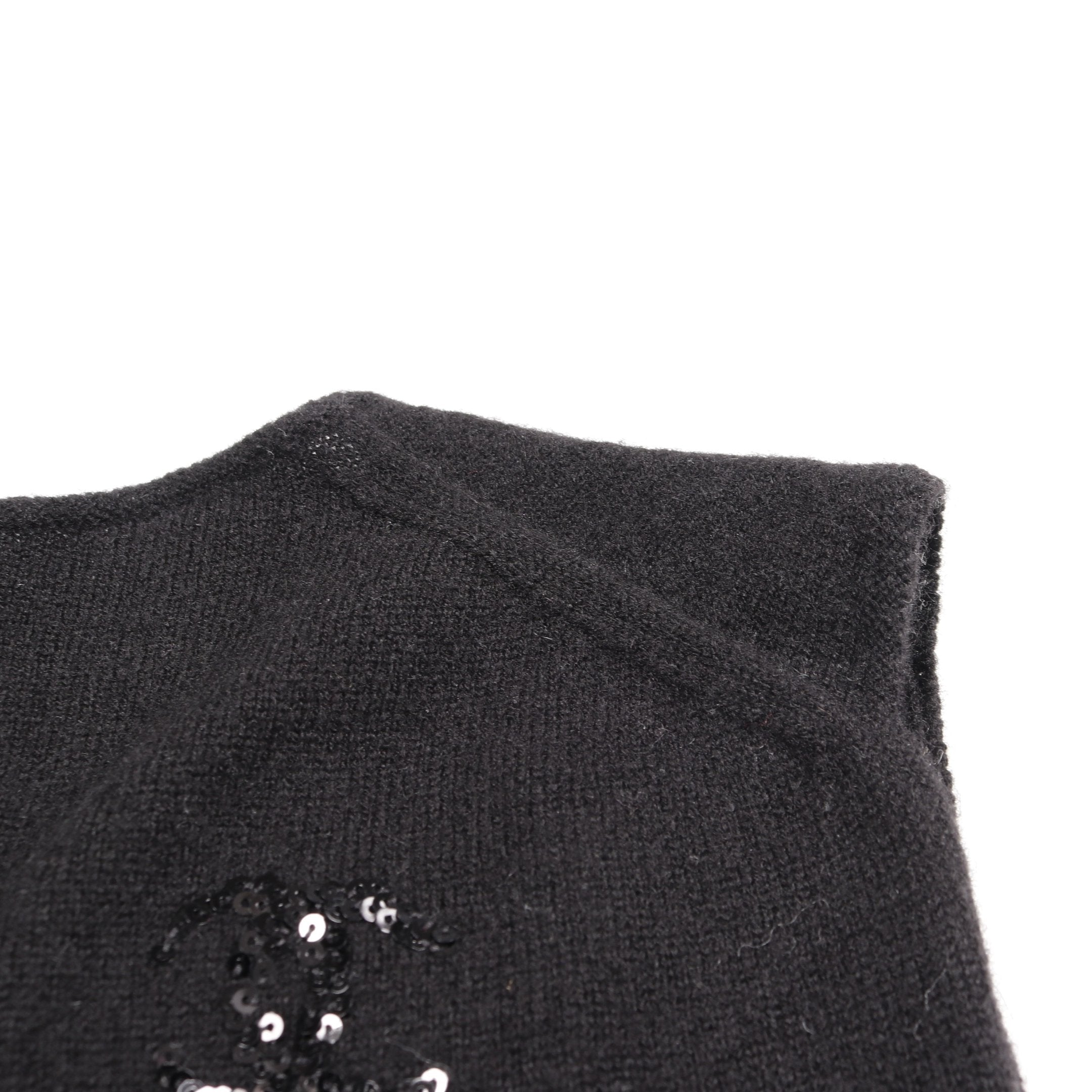ココマーク タンクトップ ニット フラワー カシミヤ ブラック ピンク