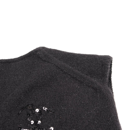 ココマーク タンクトップ ニット フラワー カシミヤ ブラック ピンク イエロー スパンコール シャネル トップス CHANEL