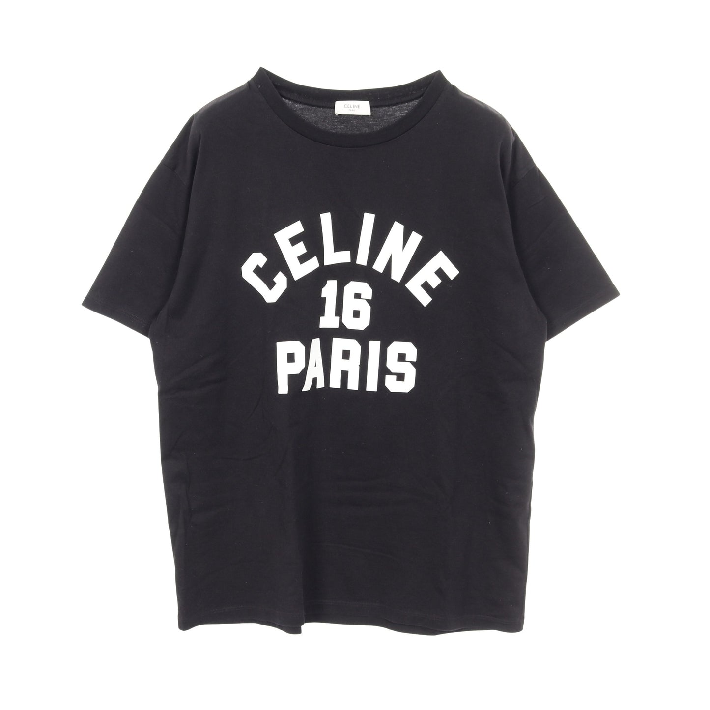 Tシャツ 半袖 ロゴプリント コットン ブラック ホワイト セリーヌ – RECLO 