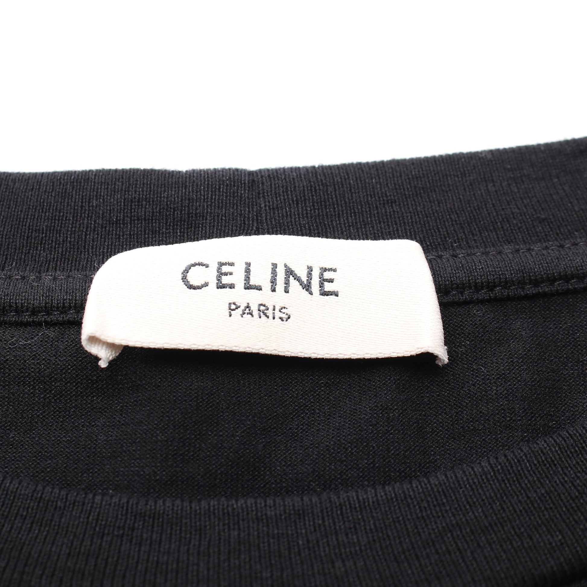 Tシャツ 半袖 ロゴプリント コットン ブラック ホワイト セリーヌ トップス CELINE