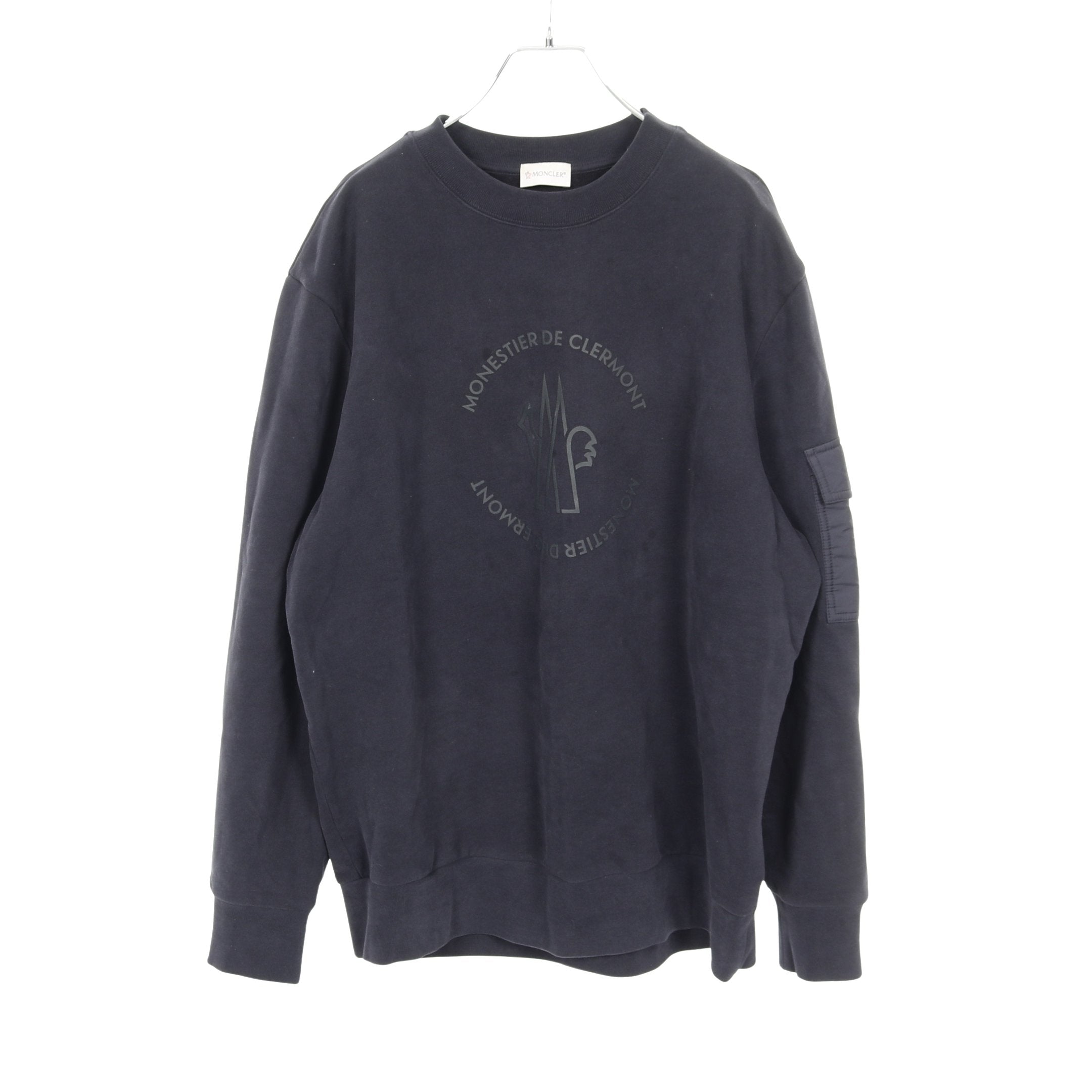 MONCLER ネイビー トレーナー トレーナー スウェットシャツ クルー