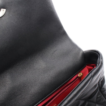 19 ディズヌフ マトラッセ チェーンショルダーバッグ レザー ブラック コンビ金具 2WAY シャネル バッグ CHANEL