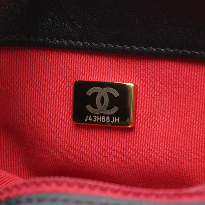 19 ディズヌフ マトラッセ チェーンショルダーバッグ レザー ブラック コンビ金具 2WAY シャネル バッグ CHANEL
