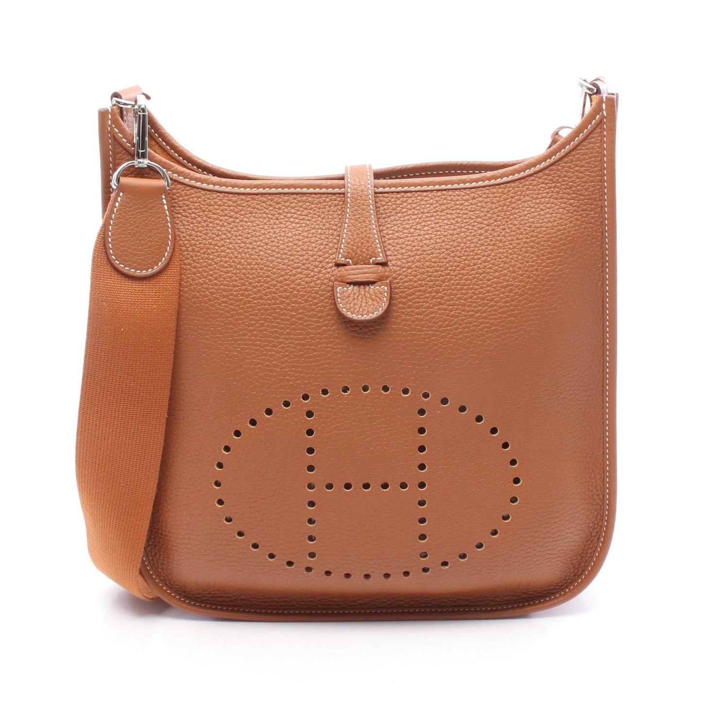 エヴリン 3 トロワ PM ゴールド ショルダーバッグ トリヨンクレマンス ブラウン シルバー金具 B刻印 エルメス バッグ HERMES