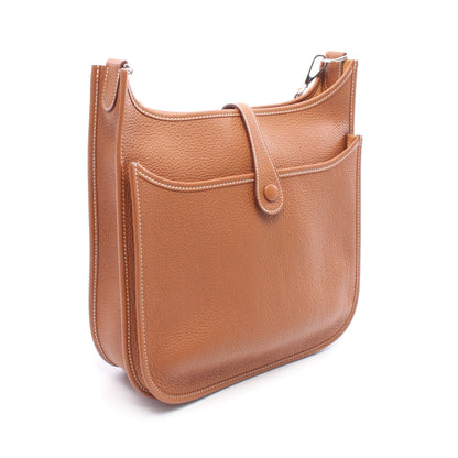 エヴリン 3 トロワ PM ゴールド ショルダーバッグ トリヨンクレマンス ブラウン シルバー金具 B刻印 エルメス バッグ HERMES