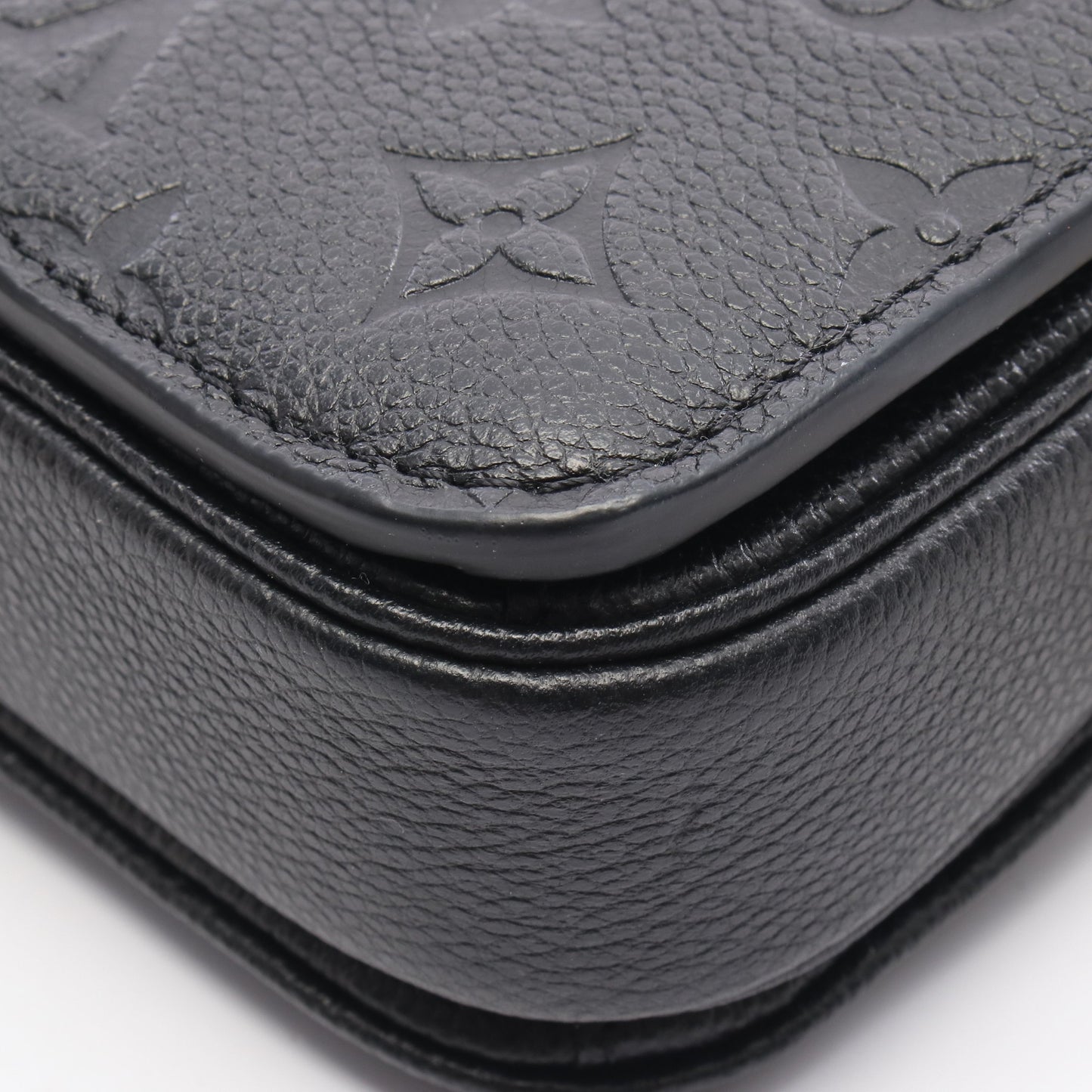ポシェットメティス EW モノグラムアンプラント ハンドバッグ レザー ブラック ルイヴィトン バッグ LOUIS VUITTON