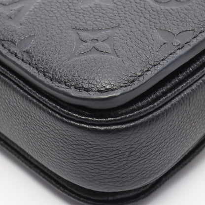 ポシェットメティス EW モノグラムアンプラント ハンドバッグ レザー ブラック ルイヴィトン バッグ LOUIS VUITTON
