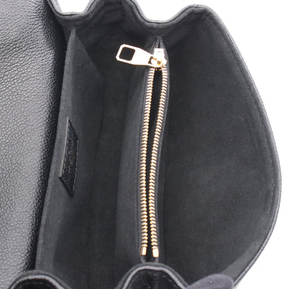 ポシェットメティス EW モノグラムアンプラント ハンドバッグ レザー ブラック ルイヴィトン バッグ LOUIS VUITTON