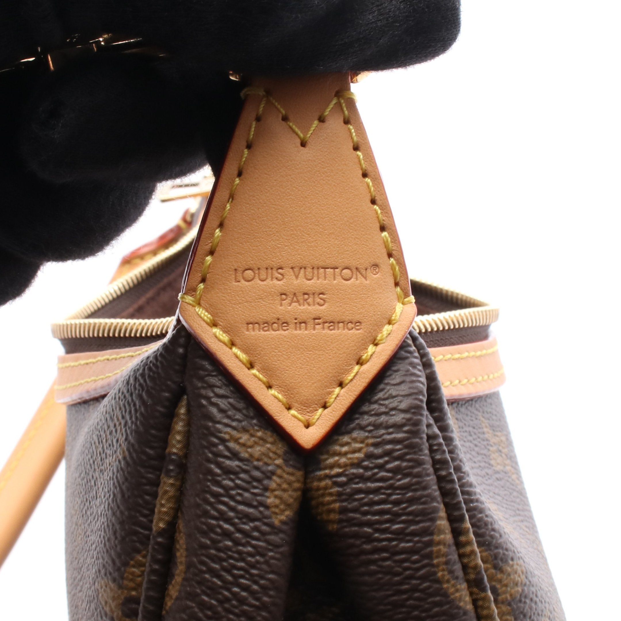 ルーピング モノグラム ショルダーバッグ PVC レザー ブラウン ルイ