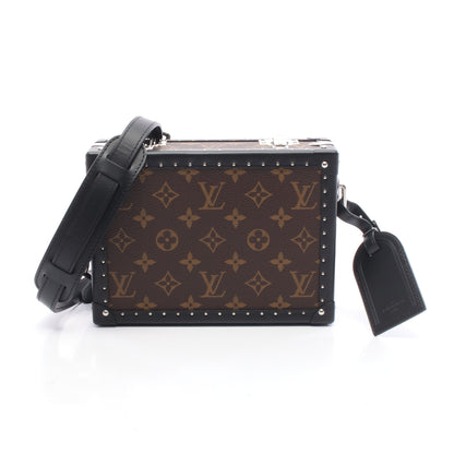 クラッチ ボックス モノグラムマカサー ショルダーバッグ PVC レザー ブラウン ブラック ルイヴィトン バッグ LOUIS VUITTON
