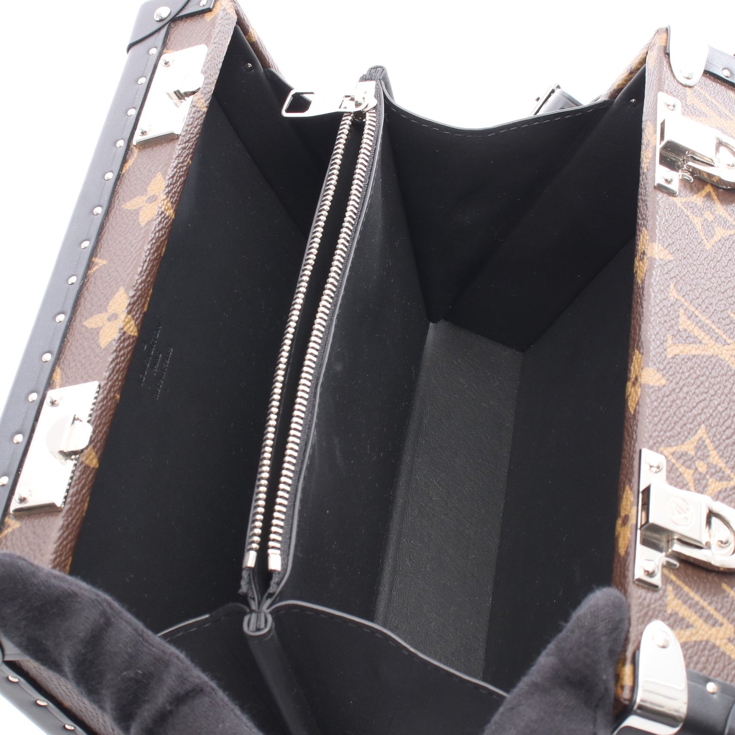 クラッチ ボックス モノグラムマカサー ショルダーバッグ PVC レザー ブラウン ブラック ルイヴィトン バッグ LOUIS VUITTON