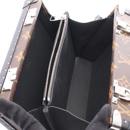 クラッチ ボックス モノグラムマカサー ショルダーバッグ PVC レザー ブラウン ブラック ルイヴィトン バッグ LOUIS VUITTON