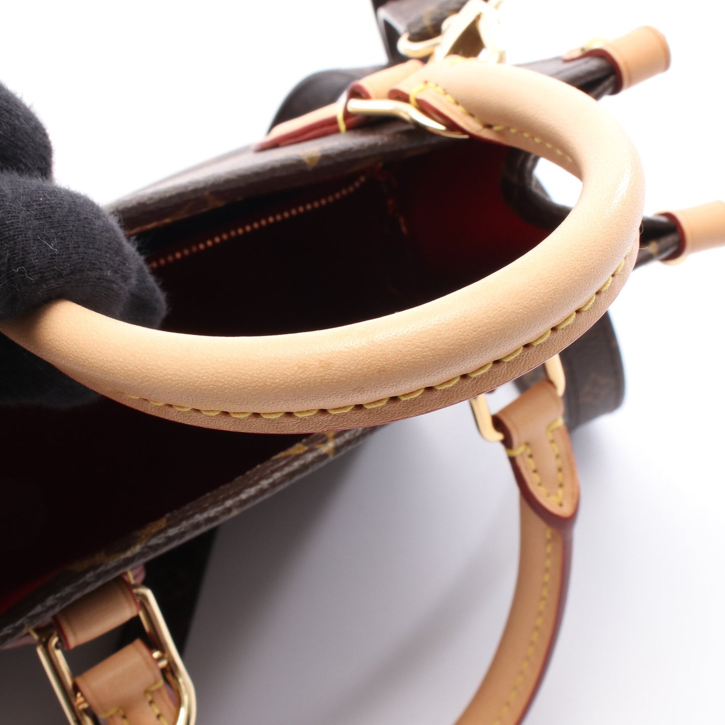サックプラBB モノグラム ハンドバッグ PVC レザー ブラウン 2WAY ルイヴィトン バッグ LOUIS VUITTON