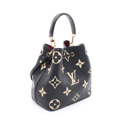 ネオノエMM バイカラー モノグラムアンプラント ハンドバッグ レザー ブラック ベージュ 2WAY ルイヴィトン バッグ LOUIS VUITTON