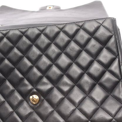 デカマトラッセ 30 シングルフラップ Wチェーンショルダーバッグ ラムスキン ブラック ゴールド金具 シャネル バッグ CHANEL
