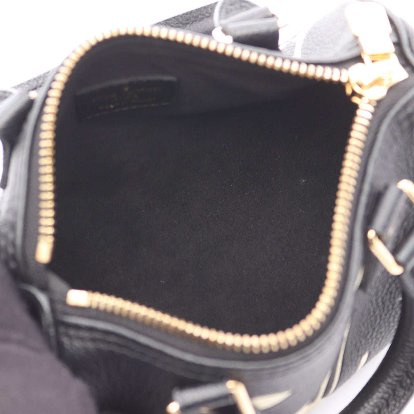 ナノスピーディ バイカラーモノグラムアンプラント ハンドバッグ レザー ブラック ベージュ 2WAY ルイヴィトン バッグ LOUIS VUITTON