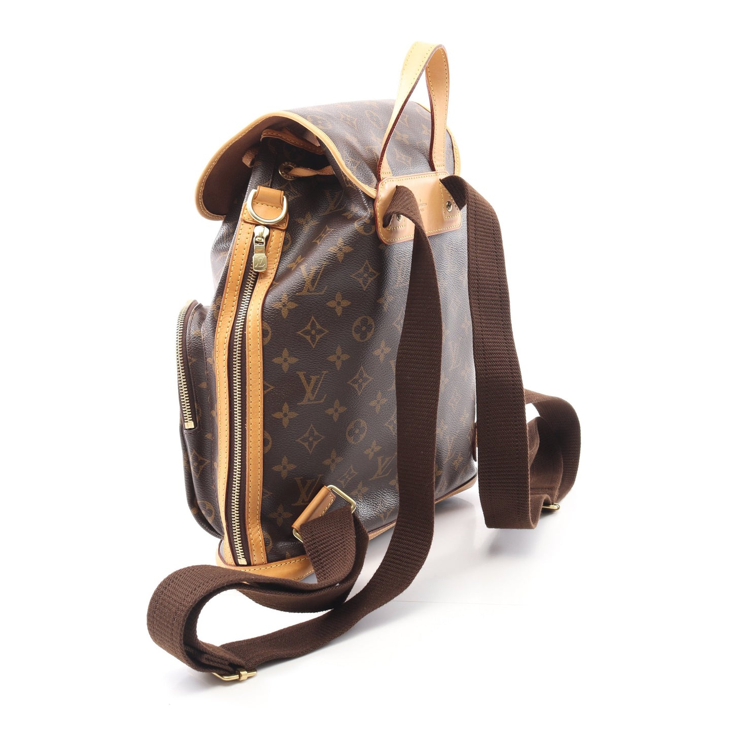 サックアド ボスフォール モノグラム バックパック リュックサック PVC レザー ブラウン ルイヴィトン バッグ LOUIS VUITTON