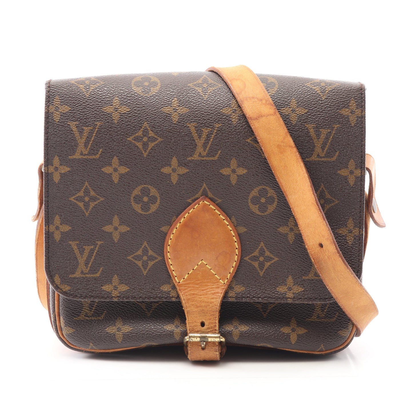 カルトシエールMM モノグラム ショルダーバッグ PVC レザー ブラウン ルイヴィトン バッグ LOUIS VUITTON
