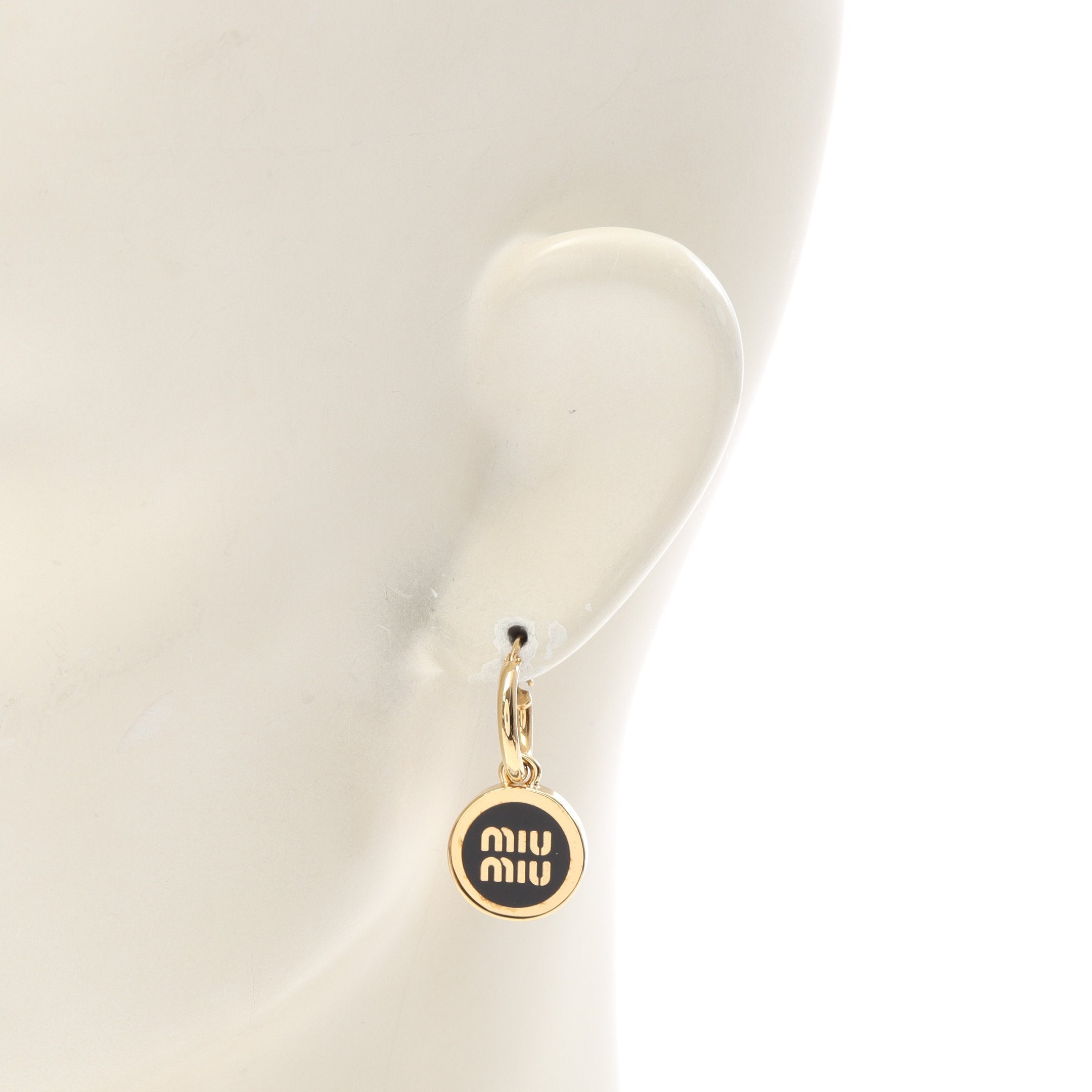 miu miu ゴールド ブラック ピアス MIUMIU ミュウミュウ ピアス 5IO103 ブラック ゴールド