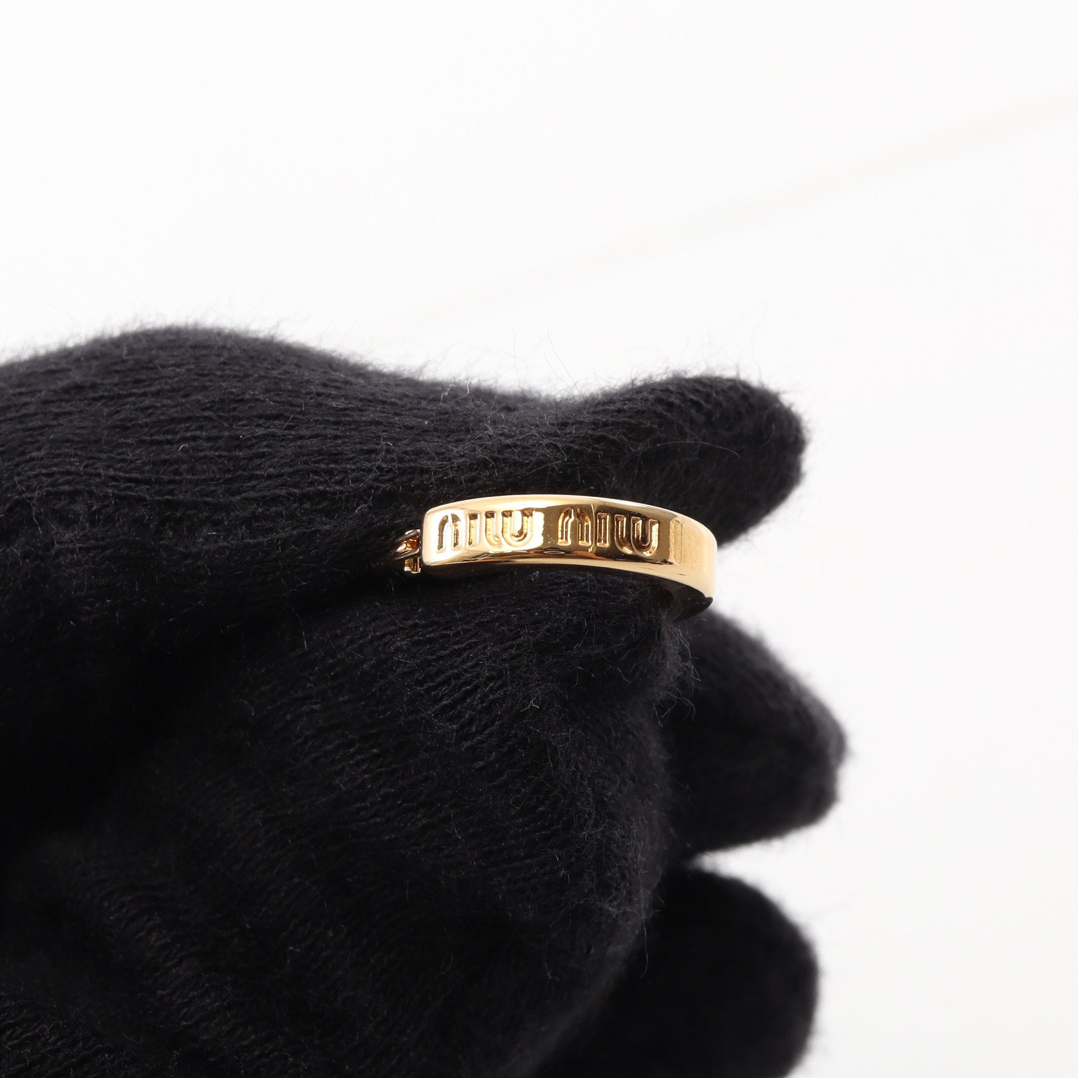 miu miu ゴールド ブラック ピアス MIUMIU ミュウミュウ ピアス 5IO103 ブラック ゴールド