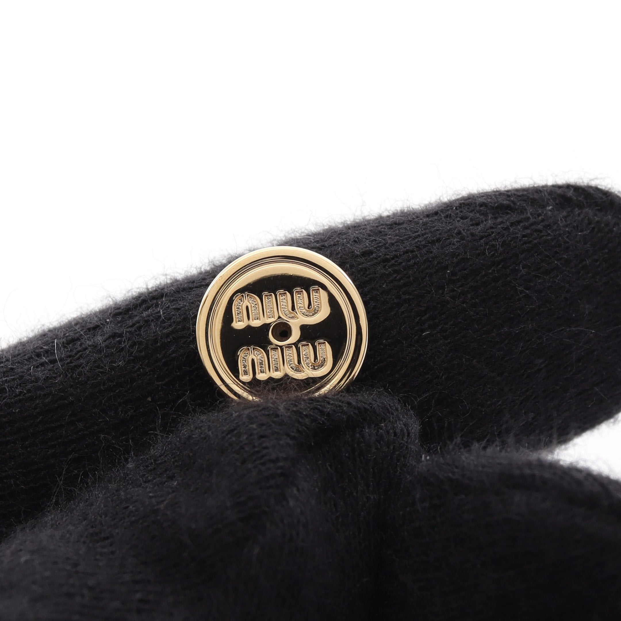 エナメルメタル ピアス GP ゴールド ホワイト ミュウミュウ – RECLO