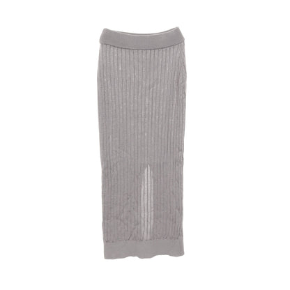 ニット スカート レーヨン グレー エムエムシックスメゾンマルジェラ ボトムス MM6 MAISON MARGIELA