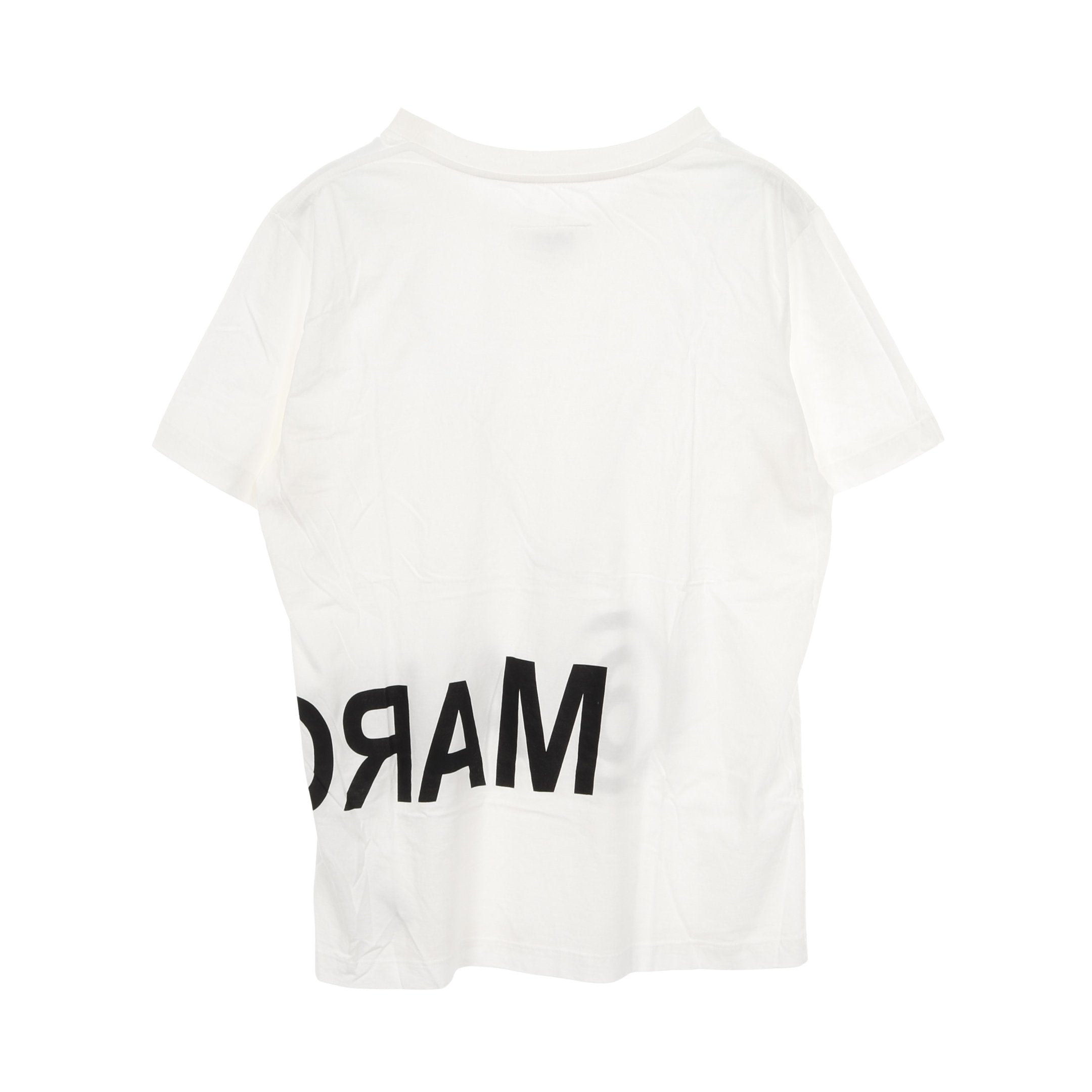 リバースロゴ Tシャツ クルーネック 半袖 コットン ホワイト ブラック