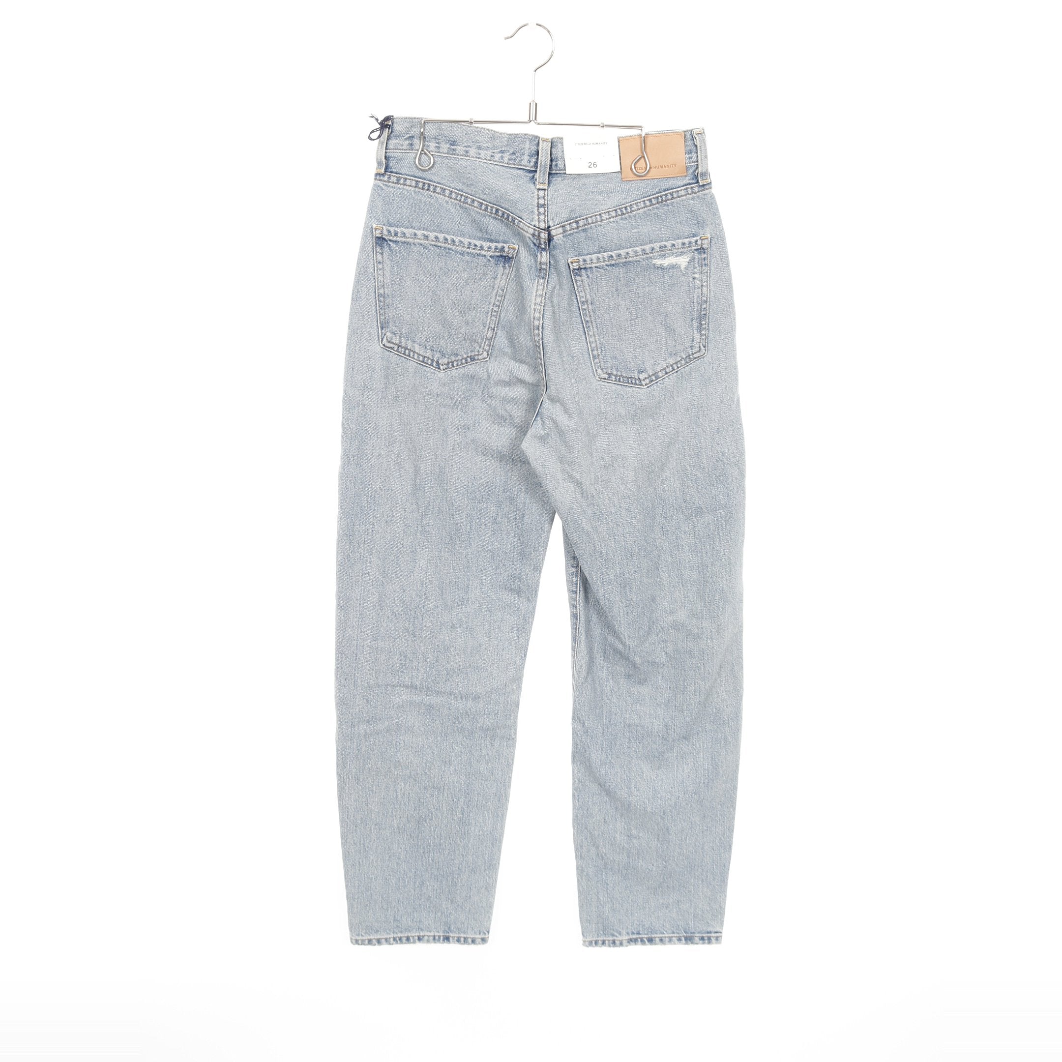 Dylan デニムパンツ コットン ライトブルー ダメージ加工 ボタンフライ